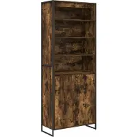 vidaXL Hoge Kasten Rook Eik 79 x 36 x 200 cm Bewerkt hout