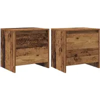 vidaXL Nachtkastje Oudhout 45 x 34 x 44,5 cm Bewerkt hout