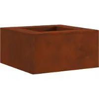 vidaXL Vuurkom Roestig 60 x 60 x 30 cm weervast staal