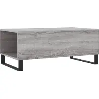 vidaXL Salontafel 90x50x36,5 cm bewerkt hout grijs sonoma