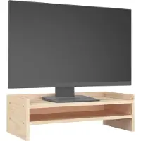 vidaXL Monitorstandaard 50x24x16 cm massief grenenhout