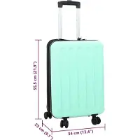 vidaXL Koffer met slot, mintgroen, 34 x 23 x 55,5 cm, ABS-kunststof