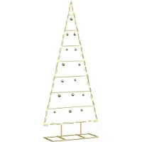 vidaXL Metalen kerstboom met standaard Goud 125 cm Poedercoated staal