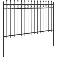 vidaXL Ringhek TILBURG 200 x 166 cm Gepoedercoat staal Zwart