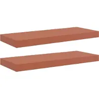 vidaXL Wandplank Muurmontage 2 st Rood 60 x 23,5 x 3,8 cm Bewerkt hout