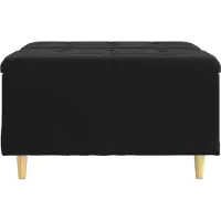 vidaXL Ottoman met opbergruimte, zwart, 80 x 80 x 45 cm, fluweel