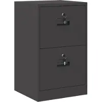 vidaXL Bestandkast Zwart 45,5 x 42 x 74,5 cm Koudgewalst Staal
