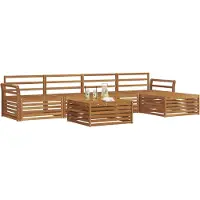 vidaXL Buiten bank set 6 st Naturel Massief Acacia Hout