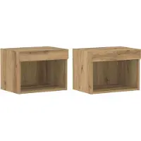 vidaXL Tv-meubelset 2 st Artisan Eiken Bewerkt hout