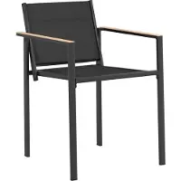 vidaXL Tuinstoelen 2 pcs Zwart en Anthraciet 53,5 x 59 x 77 cm