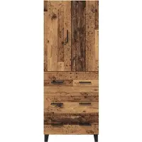vidaXL Hoge kast, 2 stuks, gerecycled hout, 69,5 x 34 x 180 cm