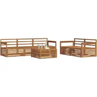 vidaXL Buiten bank set 6 st Naturel Massief Acacia Hout