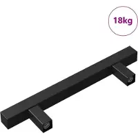 vidaXL Kast Handvat 420 st Zwart 150 x 12,3 x 35,2 mm Roestvrij staal