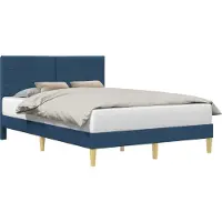 vidaXL Bedframe met hoofdeinde Blauw 160 x 200 cm Stof
