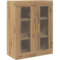 vidaXL Highboard 2 st Artisan Eiken 69,5 x 34 x 180 cm Bewerkt hout