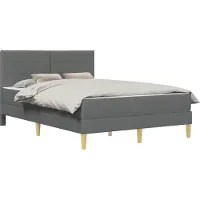 vidaXL Bedframe Donkergrijs 120 x 190 cm Polyester