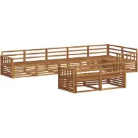 vidaXL Buiten bank set 8 st Naturel Massief Acacia Hout