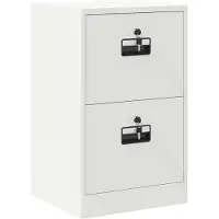 vidaXL Bestandkast met lade Wit 45,5 x 42 x 74,5 cm Koudgewalst Staal