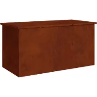 vidaXL Tuinkussens opbergdoos Staal 100 x 50,5 x 50 cm 220 Roestig