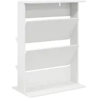 vidaXL Tijdschriftenrek Wit 70 x 41 x 96 cm Bewerkt hout