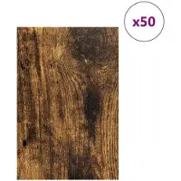 vidaXL Decor Panels 50 st Rook Eiken 40 x 60 x 0.27 cm Bewerkt hout