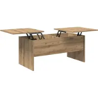 vidaXL Salontafel Artisan-Eikenhout, 102 x 50,5 x 46,5 cm, houtvezel