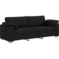 vidaXL 3-Zits Sofa Zwart 220 cm Stof