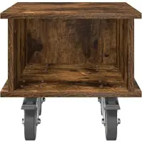 vidaXL TV Stand 37 x 35 x 35 cm Rook Eiken Bewerkt hout