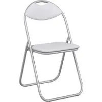 vidaXL Inklapbare stoel 8 pcs Wit en Grijs 48 x 43,5 x 81 cm Kunstleer