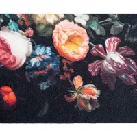 vidaXL Keuken Tapijt Zwart 150 x 45 cm Fluweel