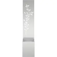 vidaXL - Tuin - Privacy - Scherm - Bloemen - Zilver - 32 - x - 32 - x - 150 - cm