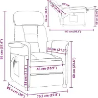 vidaXL Massagestoel Bruin 96.5 x 70.5 x 95 cm Microvezel
