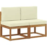 vidaXL 2 Stuk Buiten Midden Sofa Massief Acacia Hout