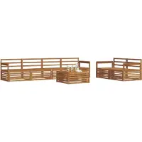 vidaXL Buiten bank set 7 st Naturel Massief Acacia Hout