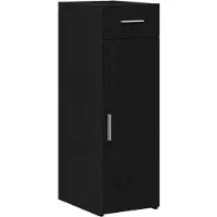 vidaXL Dressoir met lade Zwart Eiken 30 x 42,5 x 93 cm