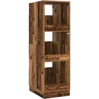 vidaXL Wasrek met opslag Oudhout 50 x 68 x 162 cm Bewerkt hout