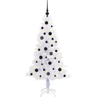 vidaXL Kunstkerstboom met 150 LED Wit 150 cm PVC en Staal