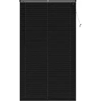 vidaXL Venetiaanse jaloezie Zwart 213 x 110 cm 25 mm PVC