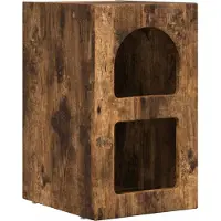 vidaXL Nachtkastje ELST Rook Eiken 29,5 x 33,5 x 50 cm Bewerkt hout