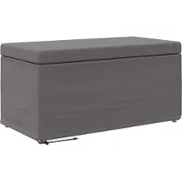 vidaXL Kruk Grijs 81 x 41 x 40 cm Kunstleer en Geengineerd Hout