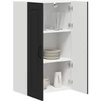 vidaXL Vaatwasserpaneel Kalmar Zwart 60 x 31 x 100 cm Bewerkt hout