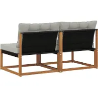 vidaXL 2 st Buiten Midden Sofa Massief Acacia Hout Naturel