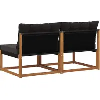 vidaXL 2 st Buiten Midden Sofa Massief Acacia Hout Naturel
