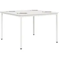 vidaXL Eettafel, wit, 110 x 110 x 75 cm, massief grenenhout