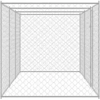 vidaXL Hondenbench Zilver 600 x 200 x 200 cm Gegevens staal