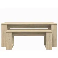 vidaXL Koffietafel Set 2 st Sonoma Eik 100 x 50 x 42 cm Bewerkt hout