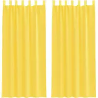 vidaXL Gordijnen voile met lussen 2 st 140x225 cm geel
