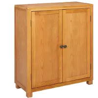 vidaXL Kast met opslag Bruin 80 x 35 x 95 cm Massief Eikenhout