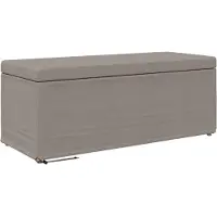 vidaXL Kruk Taupe 101 x 41 x 40 cm Stof en Geëngineerd Hout