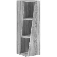 vidaXL Zijplank 33 x 32 x 100,5 cm Bewerkt hout Grijs Sonoma